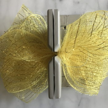Make Fold Bow with Decorated Mesh Ribbon