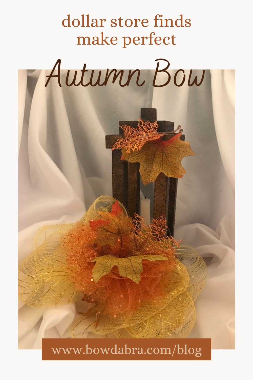 Autumn Bow from Dollar Store Finds