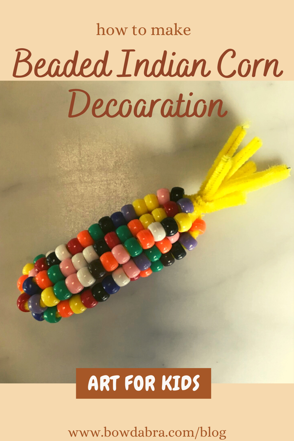 Beaded Indian Corn Decoration