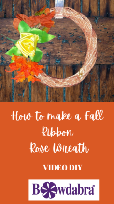fall ribbon rose wreath