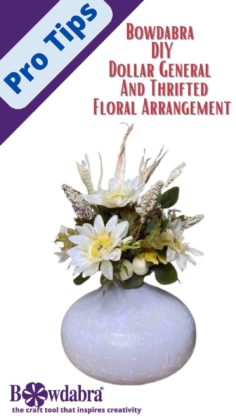 thrifted floral arrangement