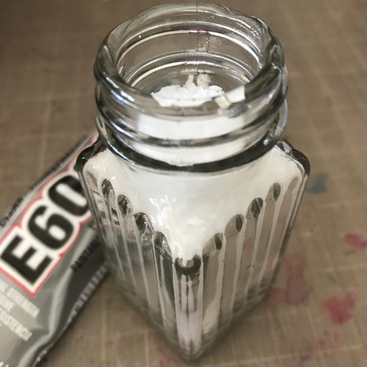 Add Bead of Glue around Salt Shaker Rim