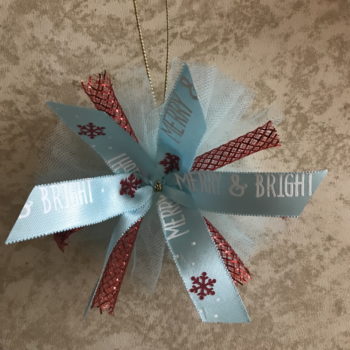 Fluff Bow for Christmas Card Display