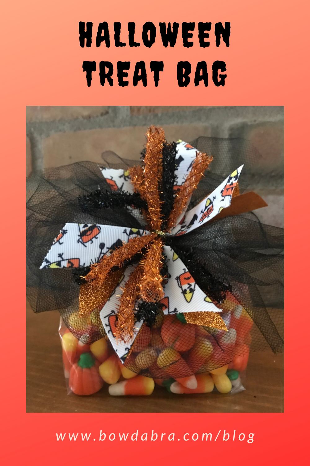 Halloween Treat Bag with Festive Bow