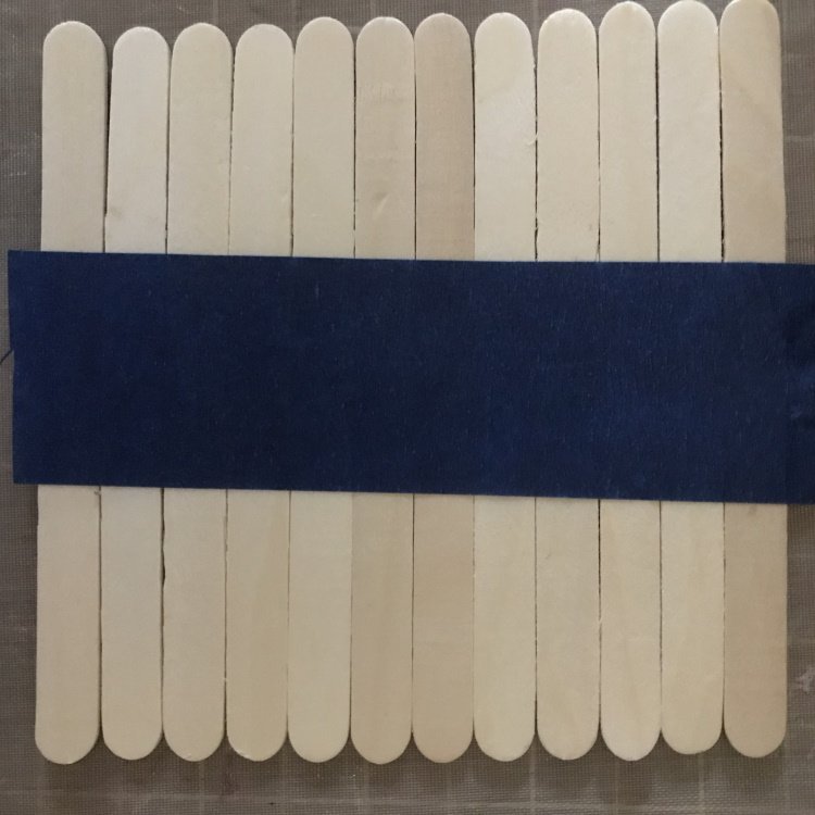 Painter's Tape on Craft Sticks Bowdabra