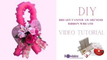 How to make an easy Breast Cancer Awareness Ribbon Wreath from a Pool Noodle