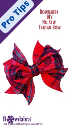 tartan hair bow