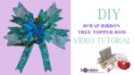 Video how to make a super easy tree top bow with scrap ribbon
