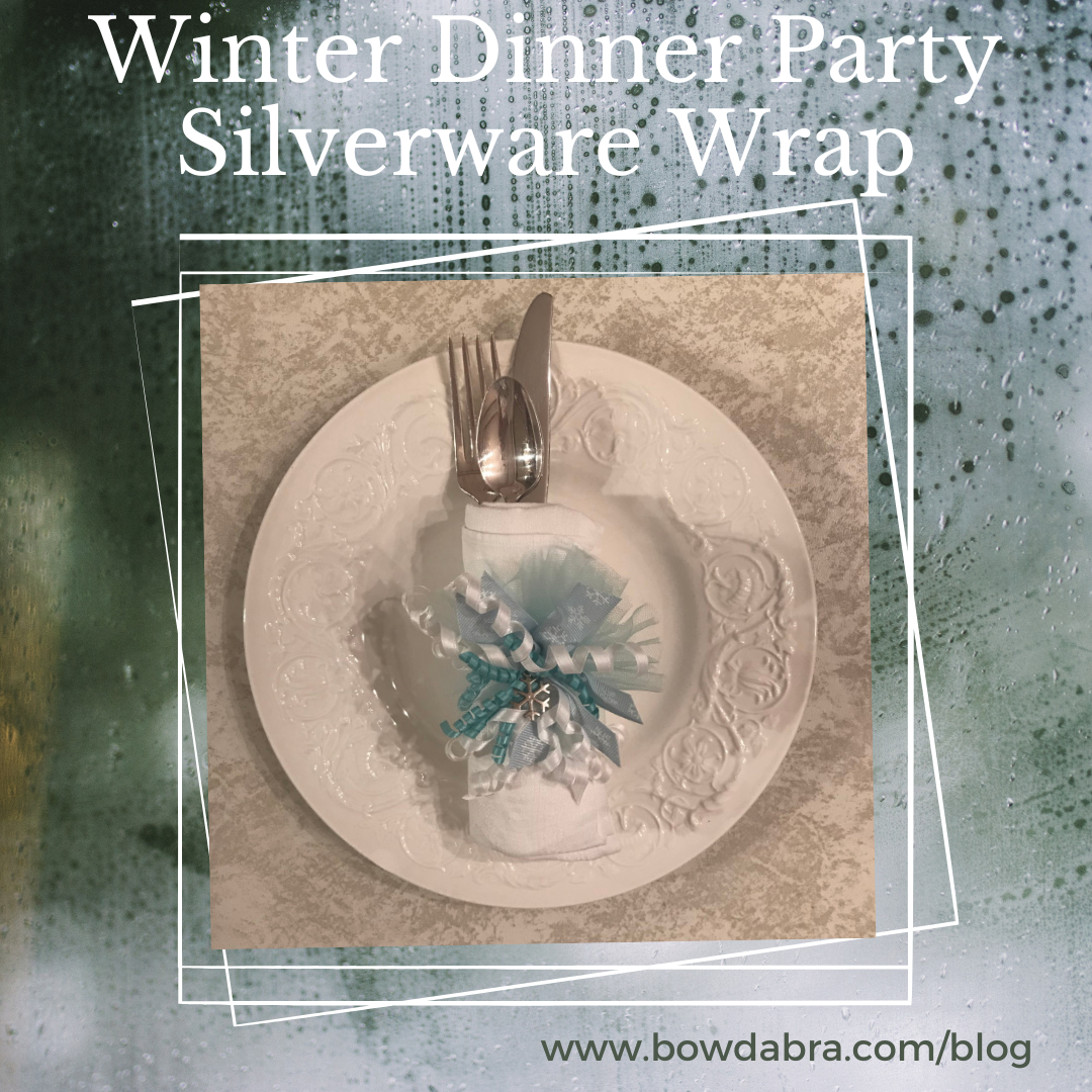 Winter Dinner Party Silverware Wrap (Instagram)