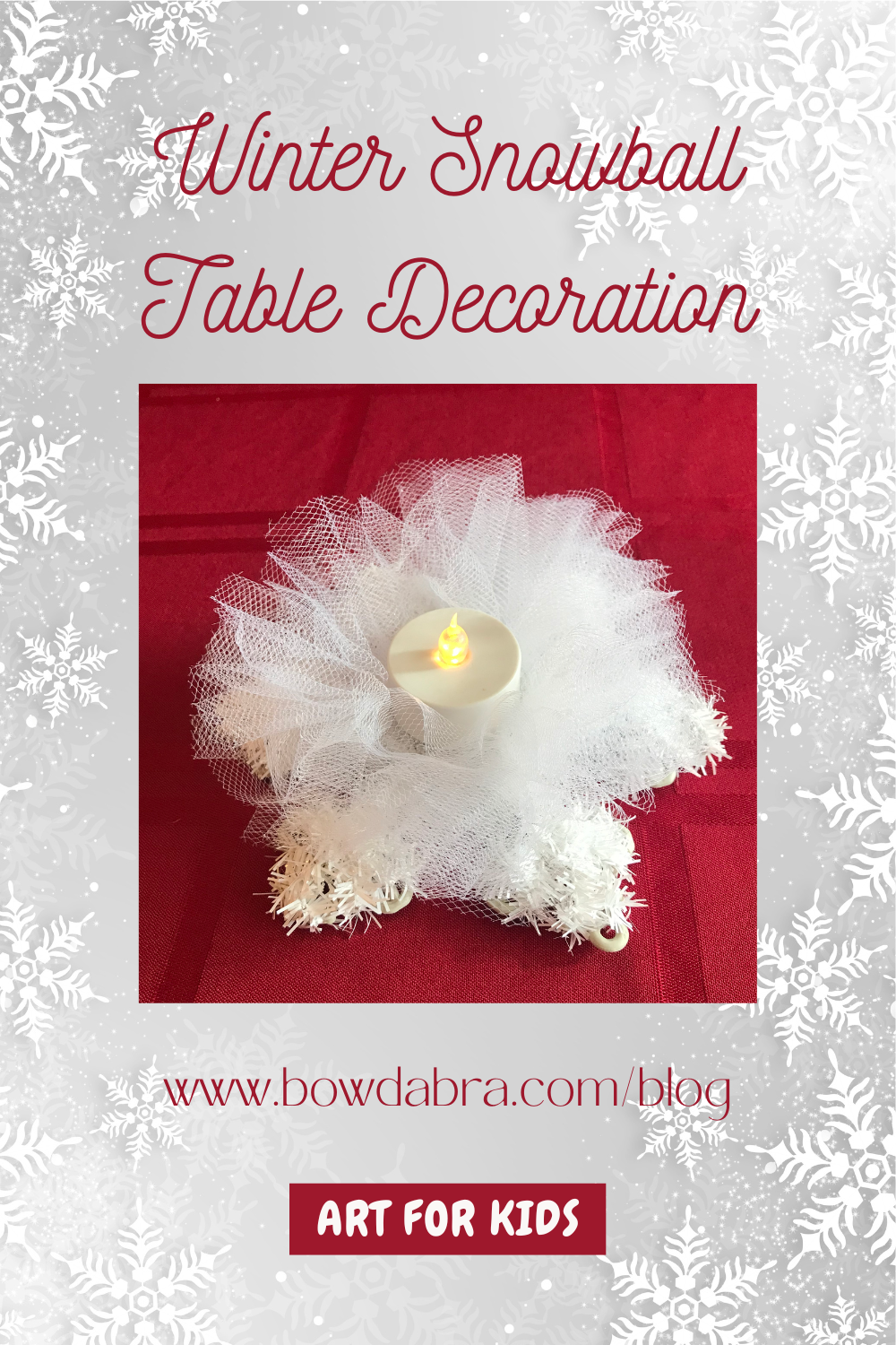 Winter Snowball Table Decoration