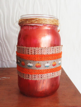 Thanksgiving decorator jar