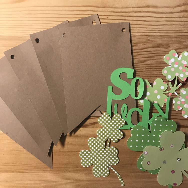 Cut Out Banners-Shamrocks-Saying from Templates