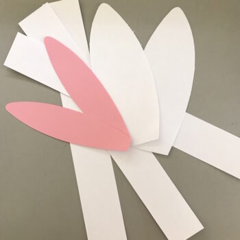 Cut Pieces for Easter bunny headband from Templates