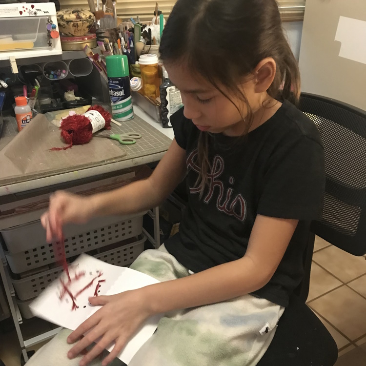 Anya Making a Card