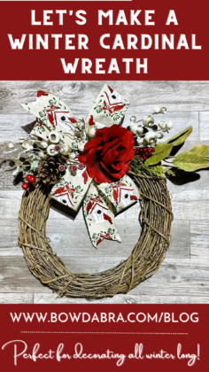 cardinal winter wreath