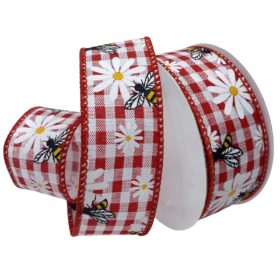 1-1/2" BEES & BLOSSOMS 10YD Red