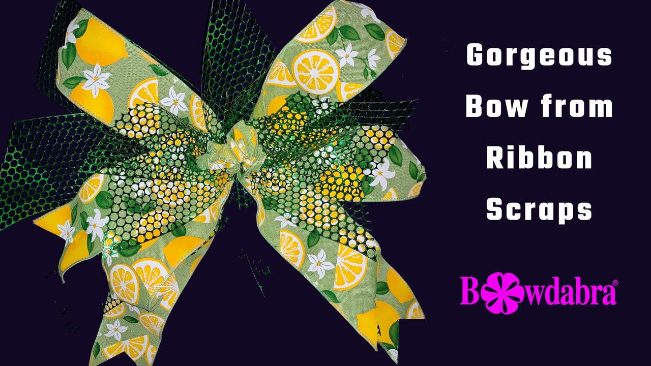 How to upcycle scrap ribbon into a beautiful wreath bow