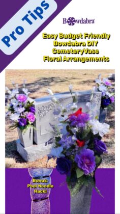 cemetery vase floral arrangement
