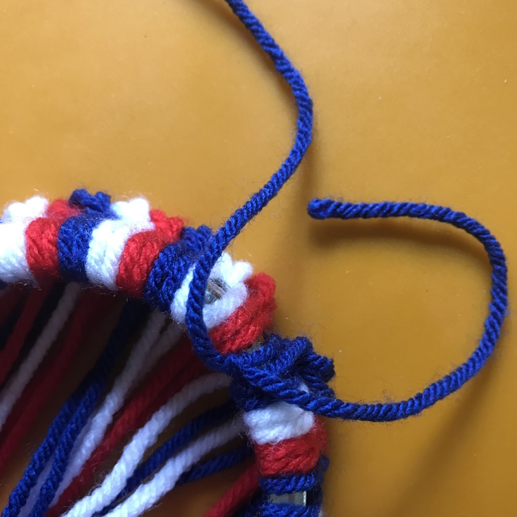Tie Hanging Thread in Place