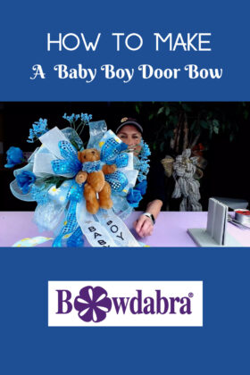 baby boy door bow