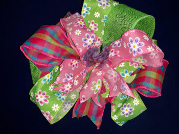 ribbon scrap wreath bow