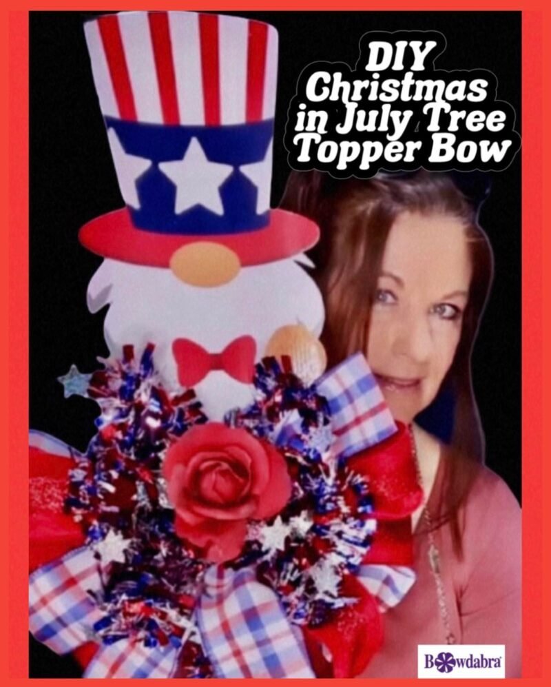 How To Make The Biggest mindblowing Patriotic Tree Topper Bow Bowdabra