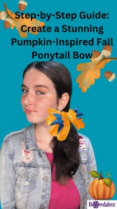 pumpkin inspired ponytail bow