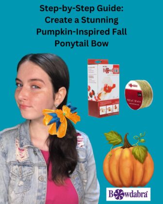 pumpkin inspired ponytail bow