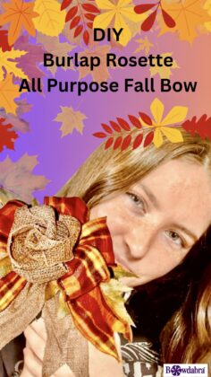 autumn burlap rosette bow