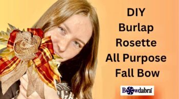 autumn burlap rosette bow
