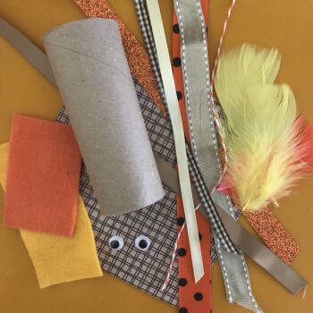 Supplies for Ribbon Streamer Turkey