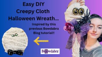 Video guide – How to easily make a fun Halloween wreath with Bowdabra