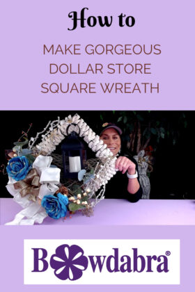 dollar store square wreath