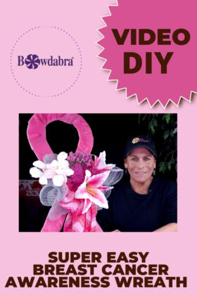 breast cancer awareness wreath