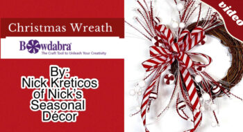 candy cane inspired wreath