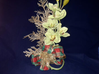Christmas orchid arrangement