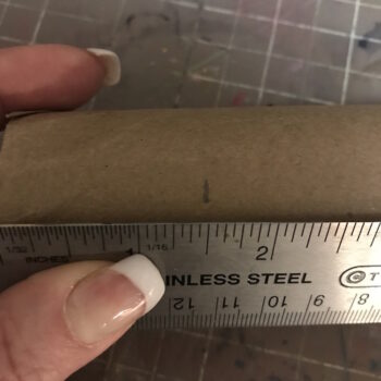 Measure and Mark Cut Line on Toilet Roll