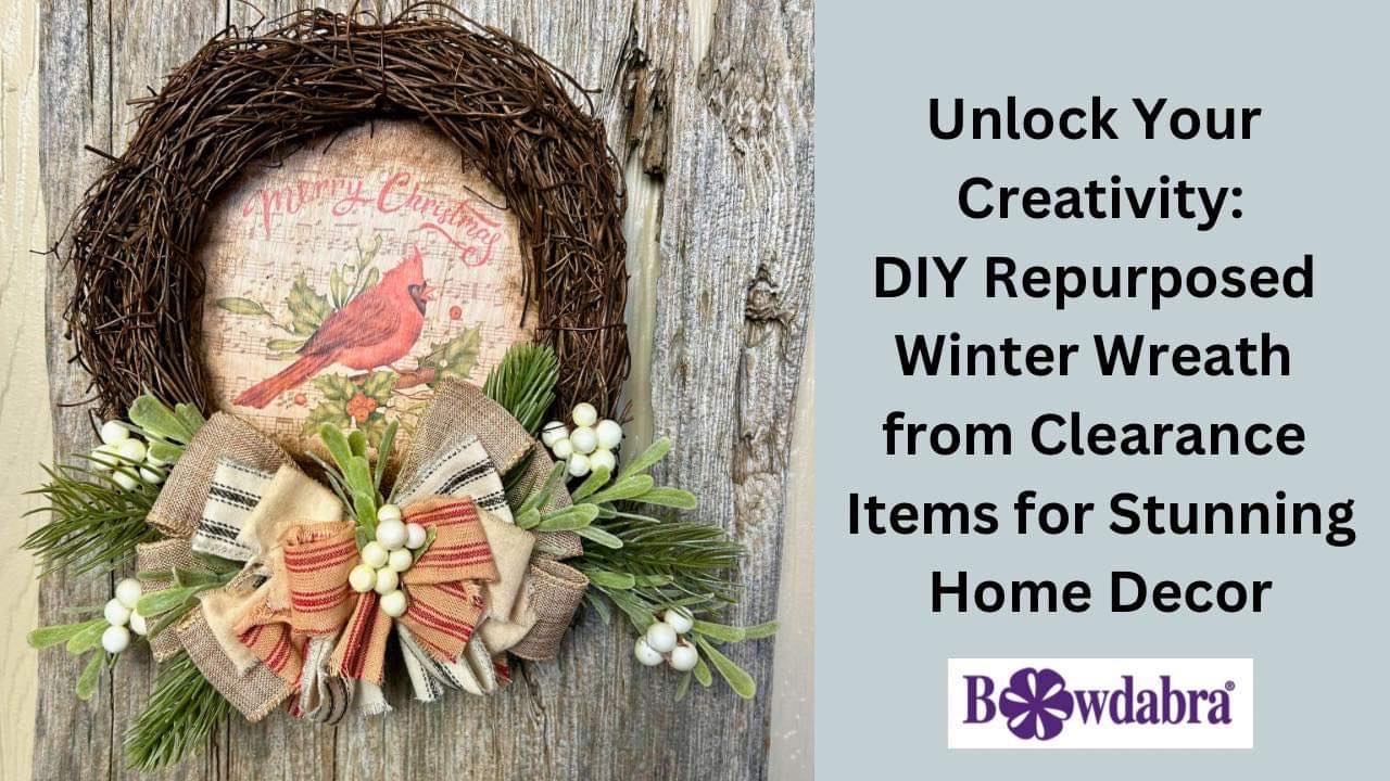 How to make a repurposed winter wreath from clearance florals