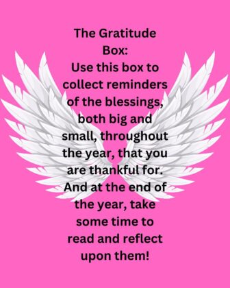 New Year's gratitude box