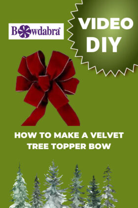 velvet tree topper bow