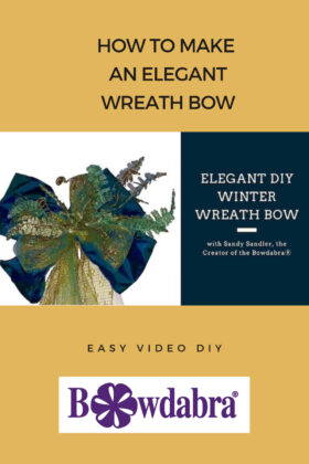 Bowdabra winter wreath bow
