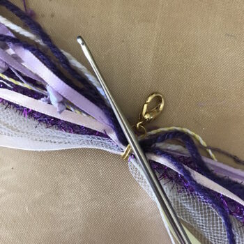 Thread Ribbons through Split Ring