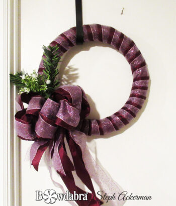 two ribbon purple wreath